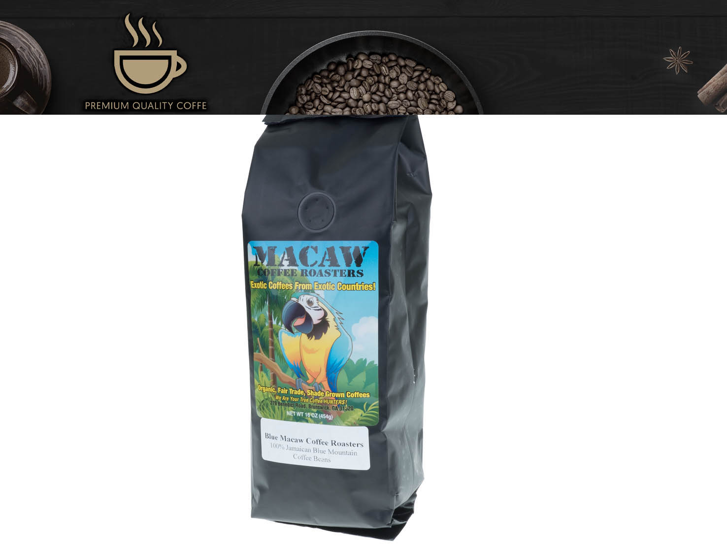 Kawa ziarnista 100% arabica Blue Mountain Jbm 454 g