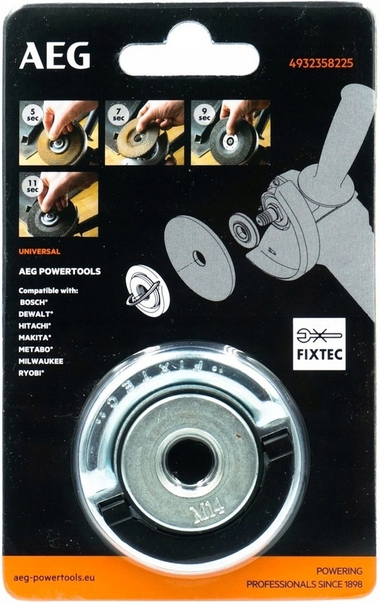 NAKRĘTKA DO SZLIFIEREK KĄTOWYCH AEG Powertools Fixtec [1 sztuka] Rodzaj nakrętka do szlifierek kątowych