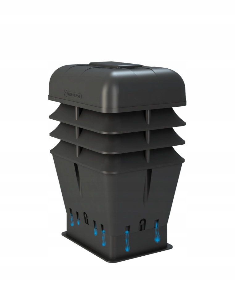 WIRPLAST Nasada kominowa BETAWENTprostokątnaGRAFIT