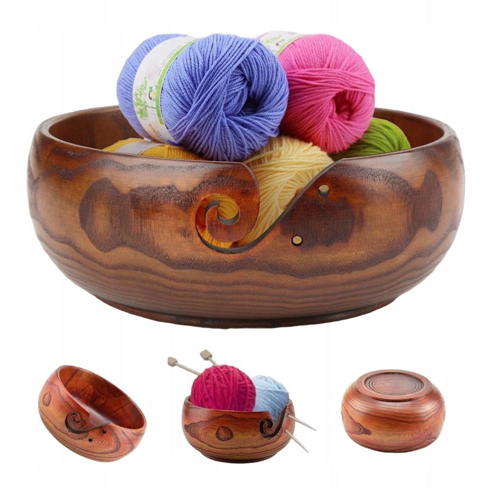 Dřevěná Miska Z Příze Pletení Pro Háčkování Pletení