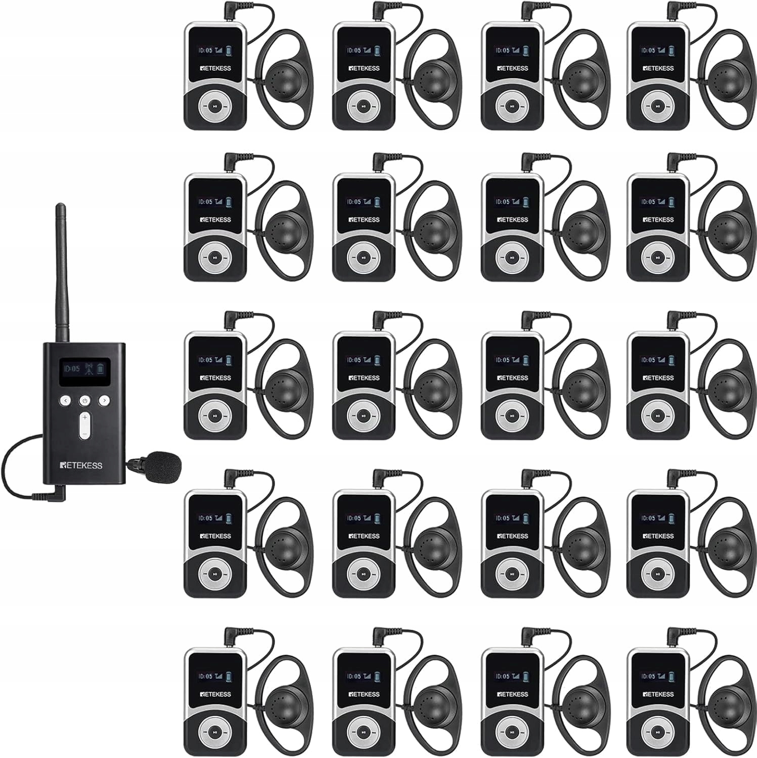Retekess T130S zestaw tour guide, systemy do tłumaczeń, system przewodników