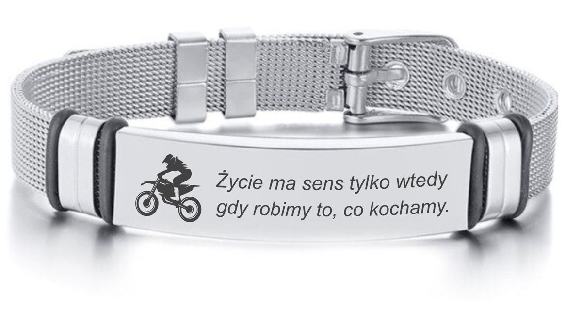 

Bransoletka + Grawer Stal Szlachetna na Prezent