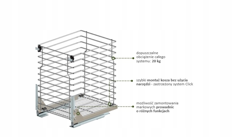 KOSZ CARGO 400 DOLNE DOMYK CYNK BIELIZNA ŁAZIENKA