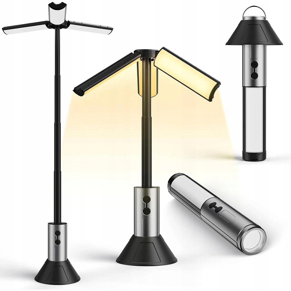 Lampa Turystyczna Led 270° Regulowana Teleskopowa Latarka Zoom