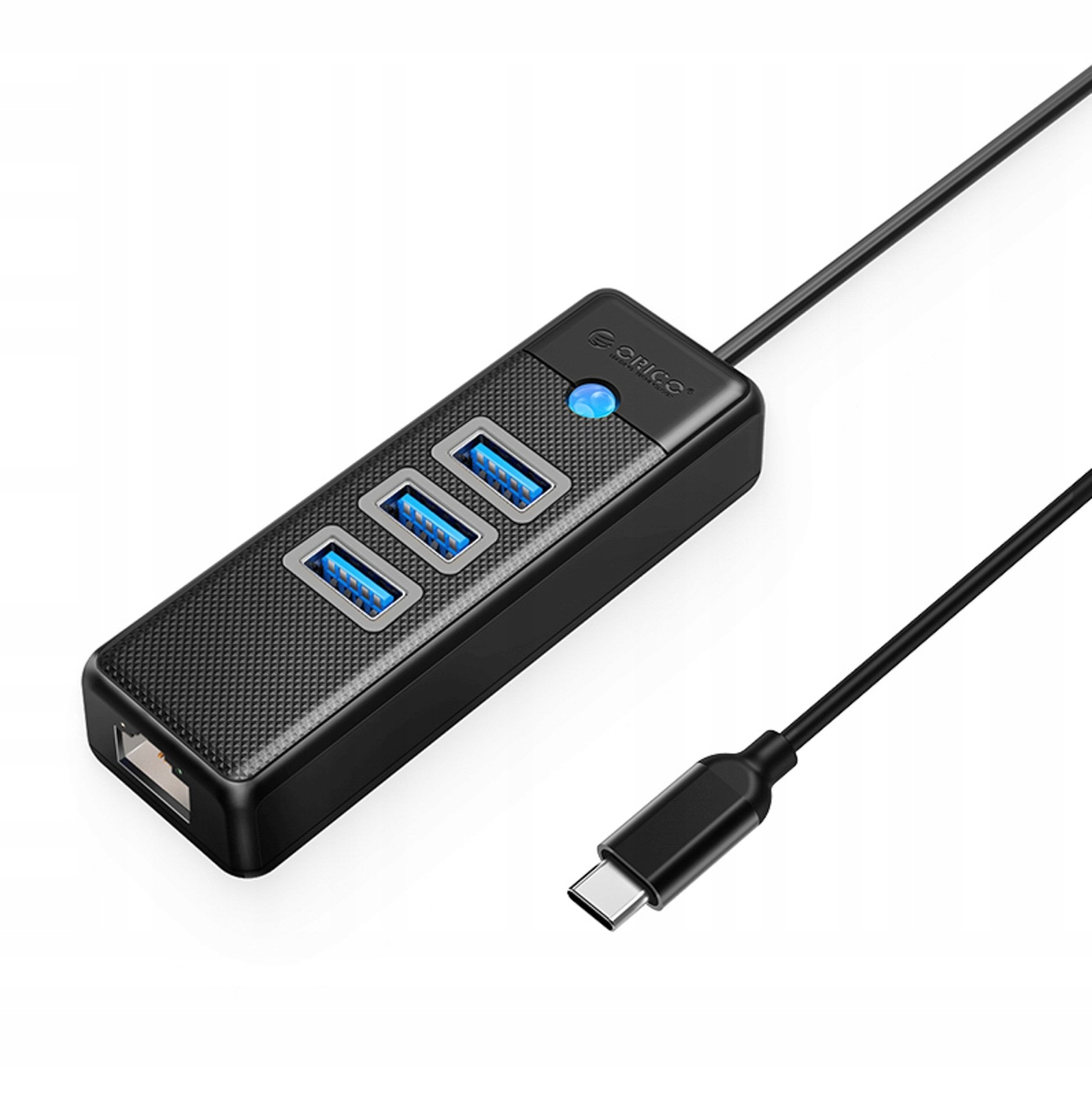 Usb-c rozbočovač 4portový Usb-a RJ45 2.5G Ethernet 1.8 m černý