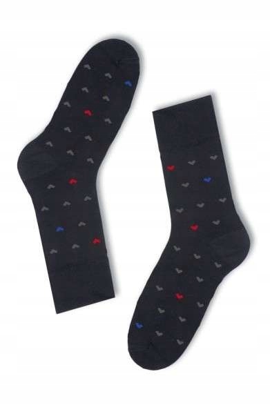 

Envie skarpety męskie w serduszka VAL1*38-40 czerń