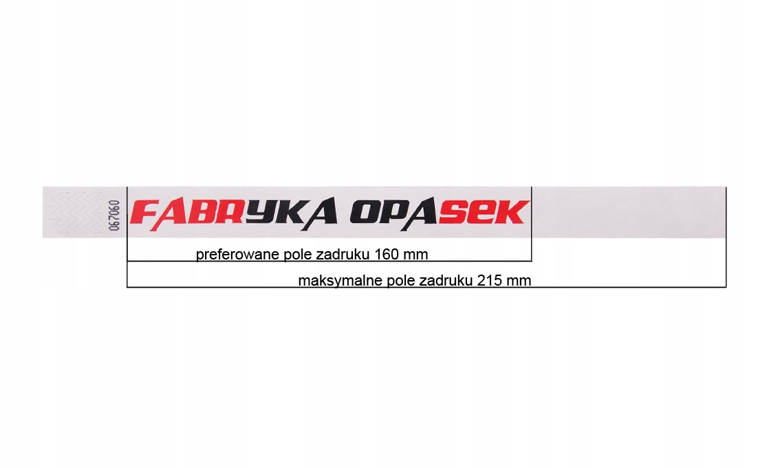 OPASKI NA RĘKĘ TYVEK 19mm - 150 szt. NADRUK GRATIS EAN (GTIN) 5904800289298
