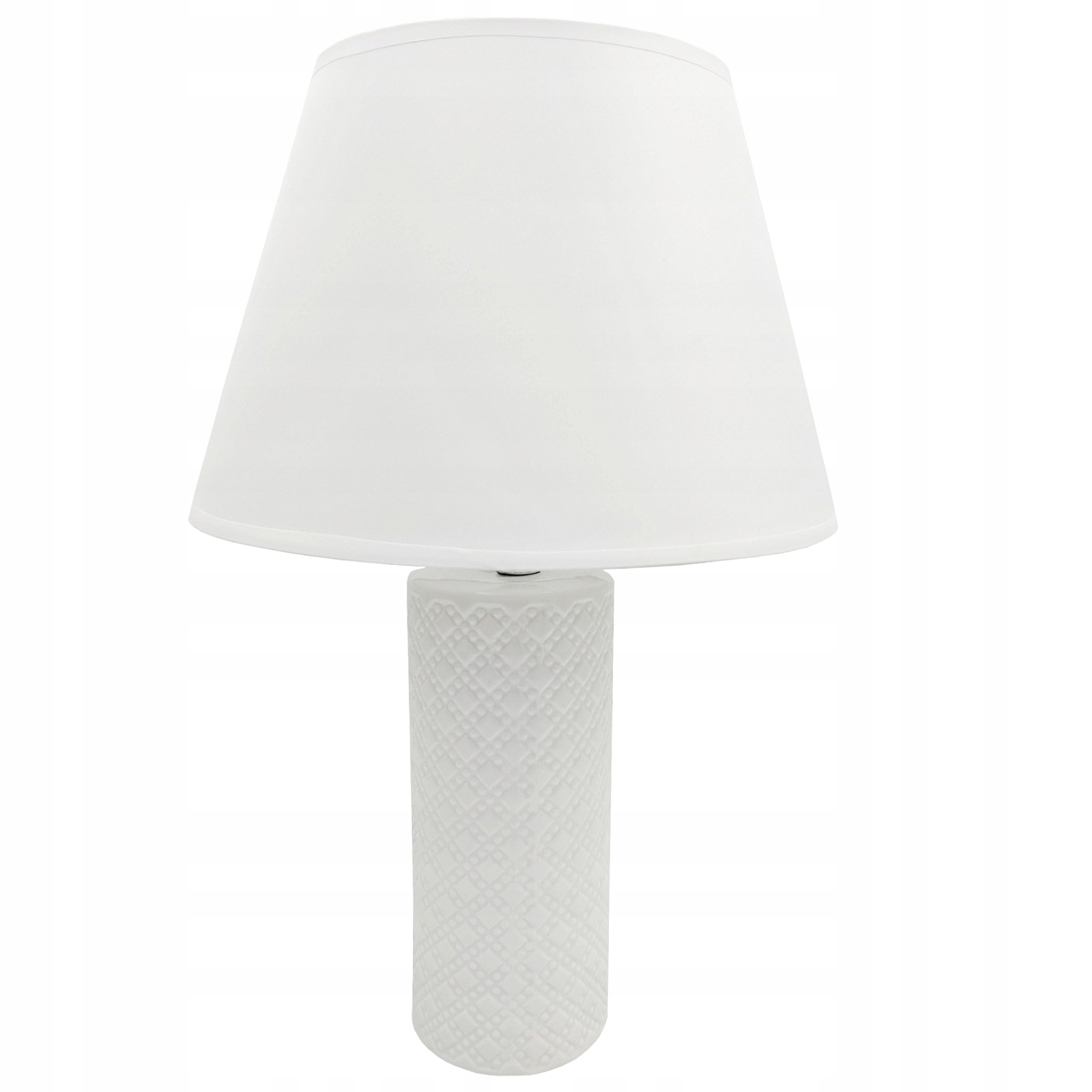 LAMPKA NOCNA BIAŁA NOWOCZESNA LAMPKA STOŁOWA GLAMOUR