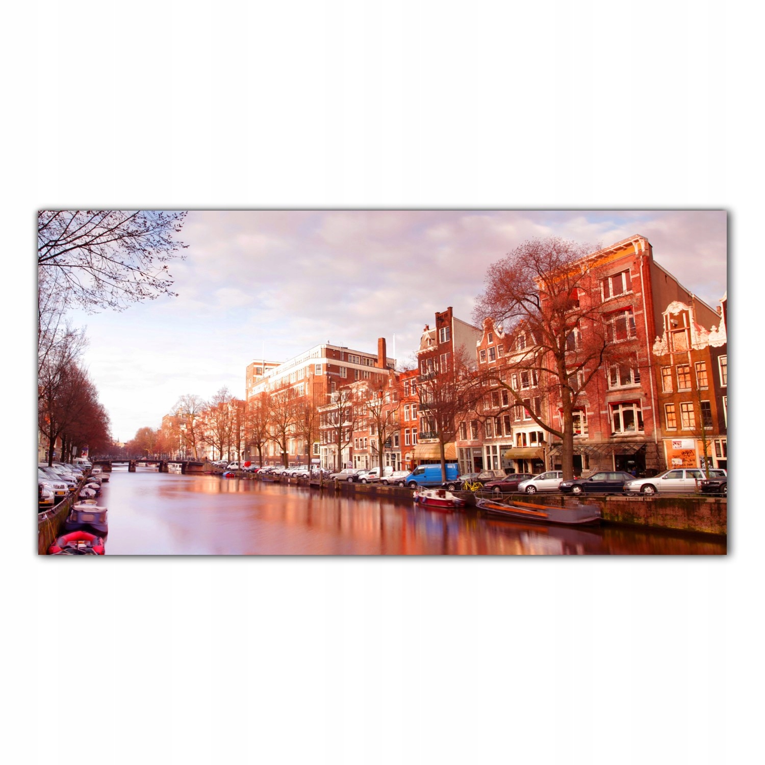 

Obraz Szklany Foto-obraz Kanał Amsterdam 100x50