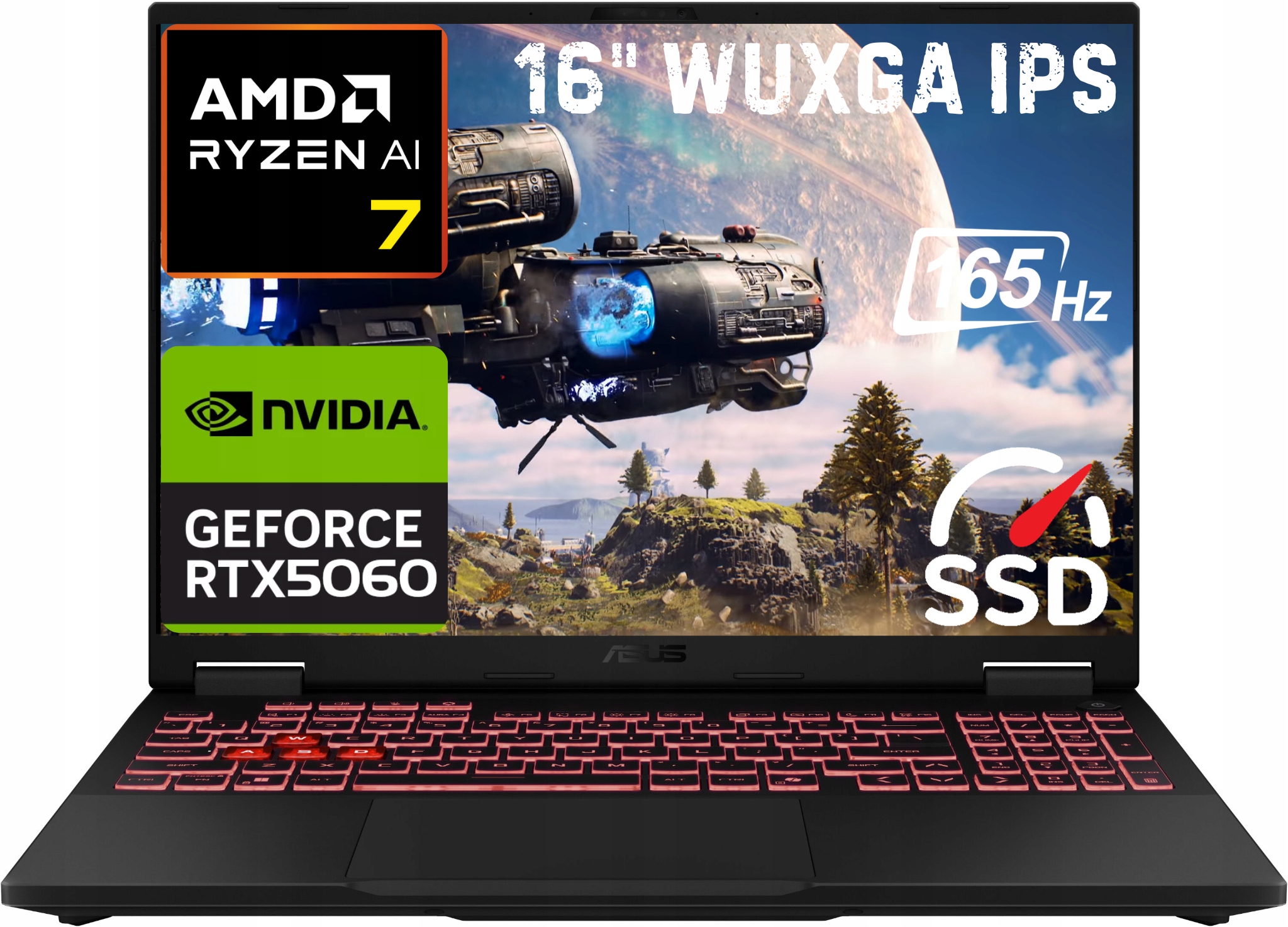 Laptop Asus Tuf A16 FA608UM 165H Ryzen 7 260 DDR5 16GB Ssd 2TB Rtx 5060 W11