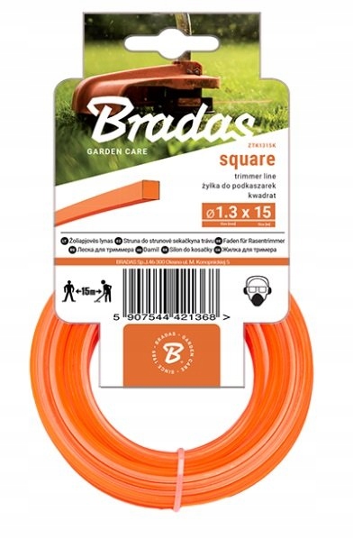 

Żyłka Kosy Spalinowej 3,0mm x 15m Kwadrat Bradas