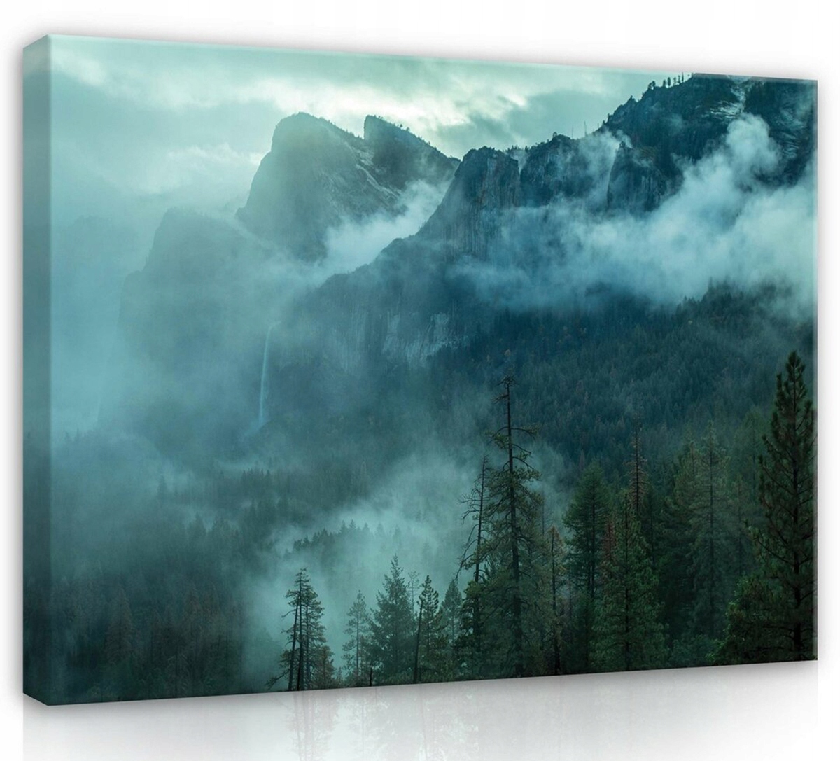 Obraz Na Plátně Canvas 100x75 Krajina Hory Les Mlha Stromy Vrchol