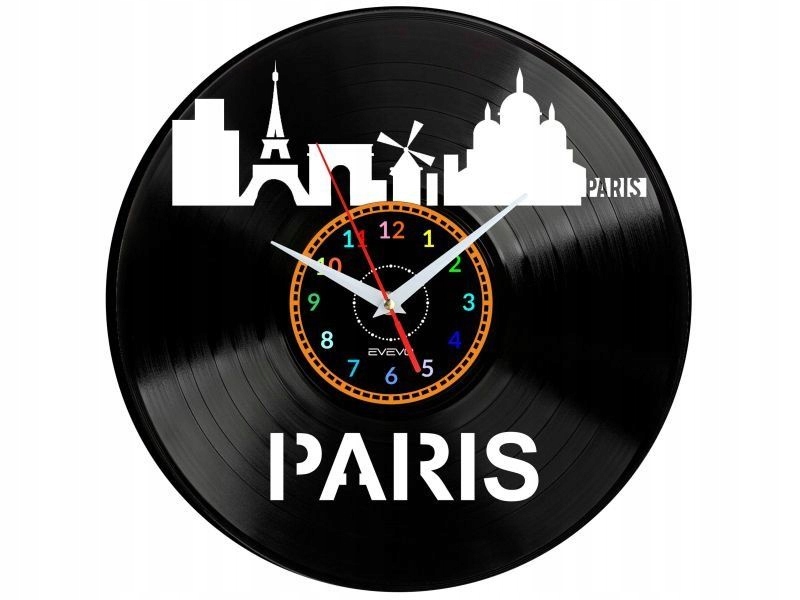 Paris Dárek Originální dekorace do domu Hodiny z vinylové desky