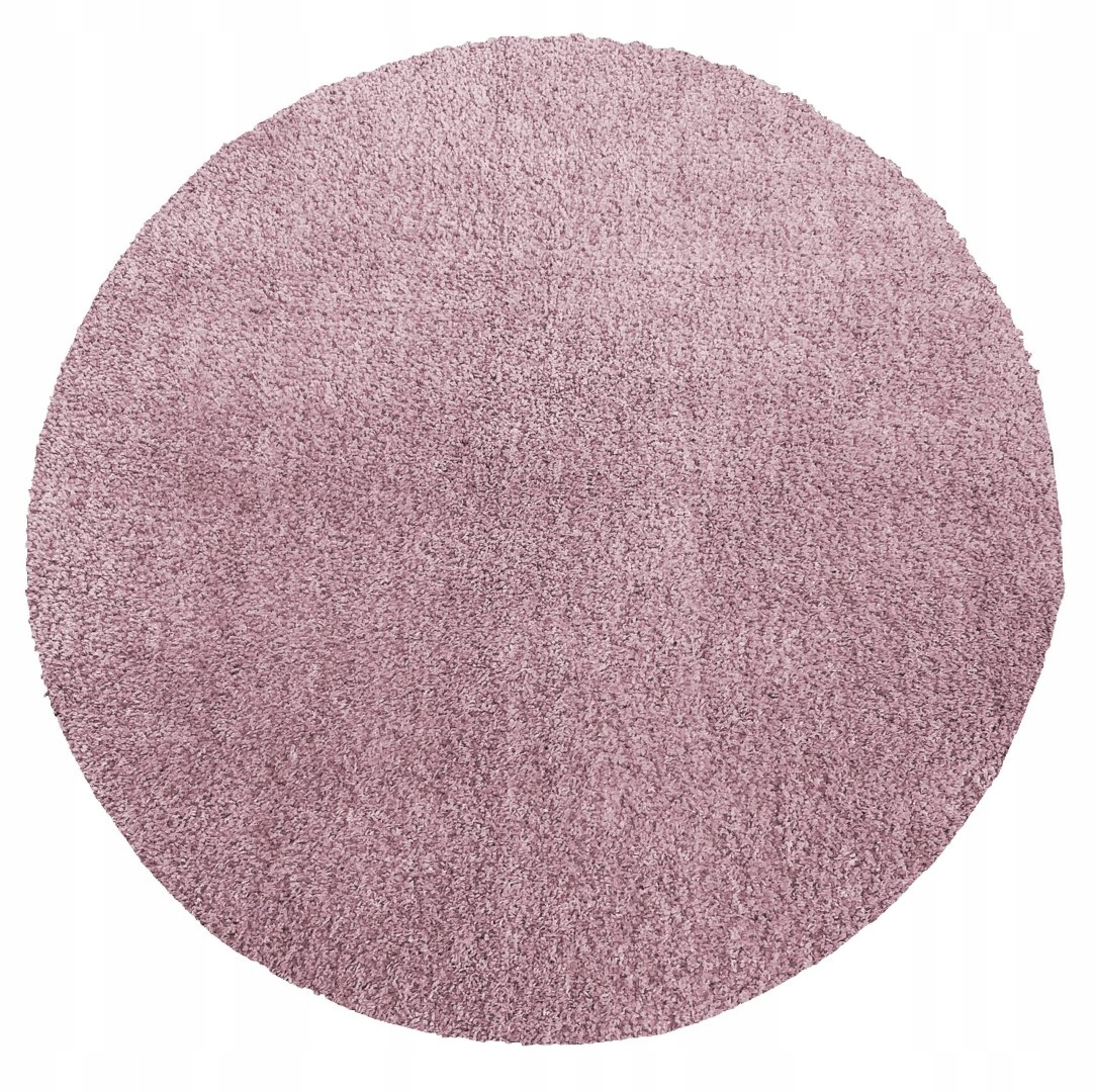 Dywan Okrągły Do Salonu Pokoju Sypialni Antypoślizgowy różowy pudrowy 120
