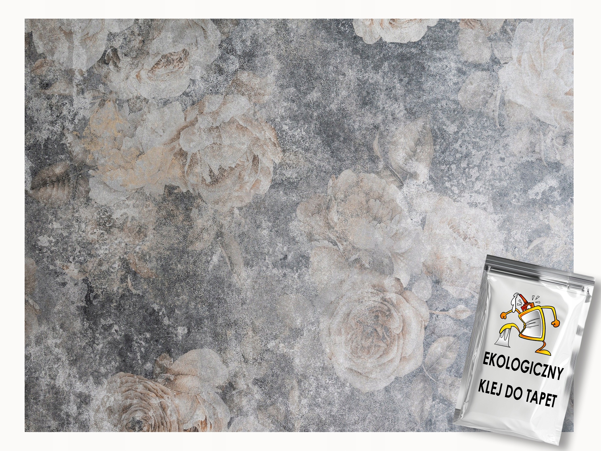 Fototapeta Flizelina Květiny Pivoňky Růže Shabby Chic 300x210 lepidlo
