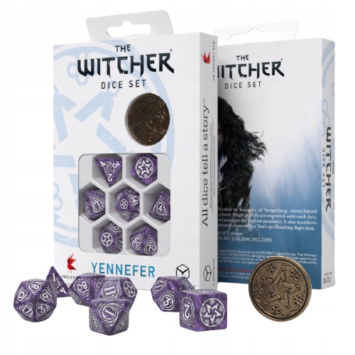 Komplet kości Rpg Wiedźmin: Yennefer Bez i agrest