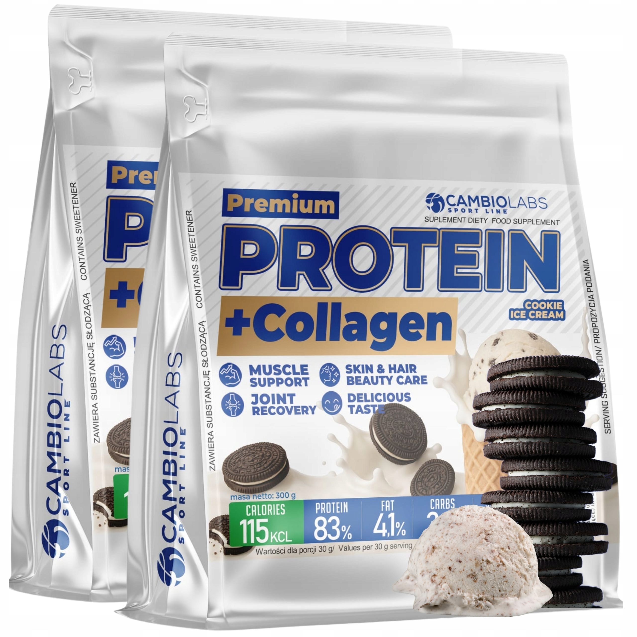 Protein s kolagenem Protein Wpc Sušenky 2 x 300 g Collagen Protein