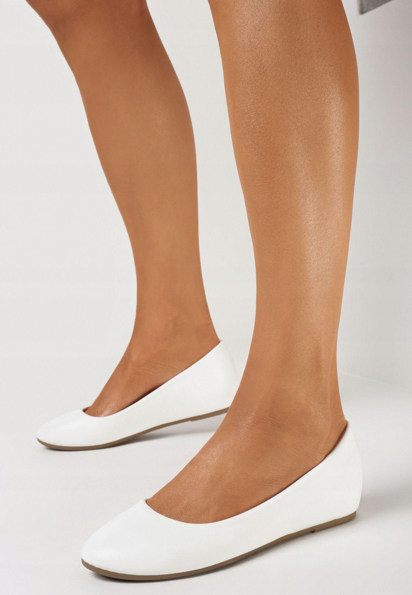 Born2Be Białe Balerinki damskie 38 Ekoskóra