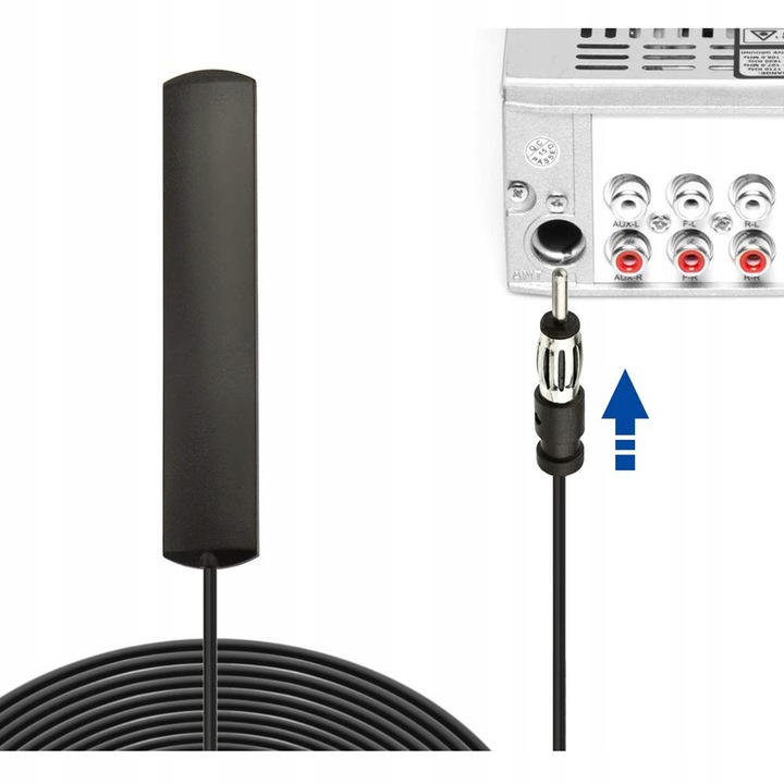 UNIWERSALNA ANTENA RADIA DO WZMOCNIENIA SYGNAŁU FM Długość masztu 118.5 cm