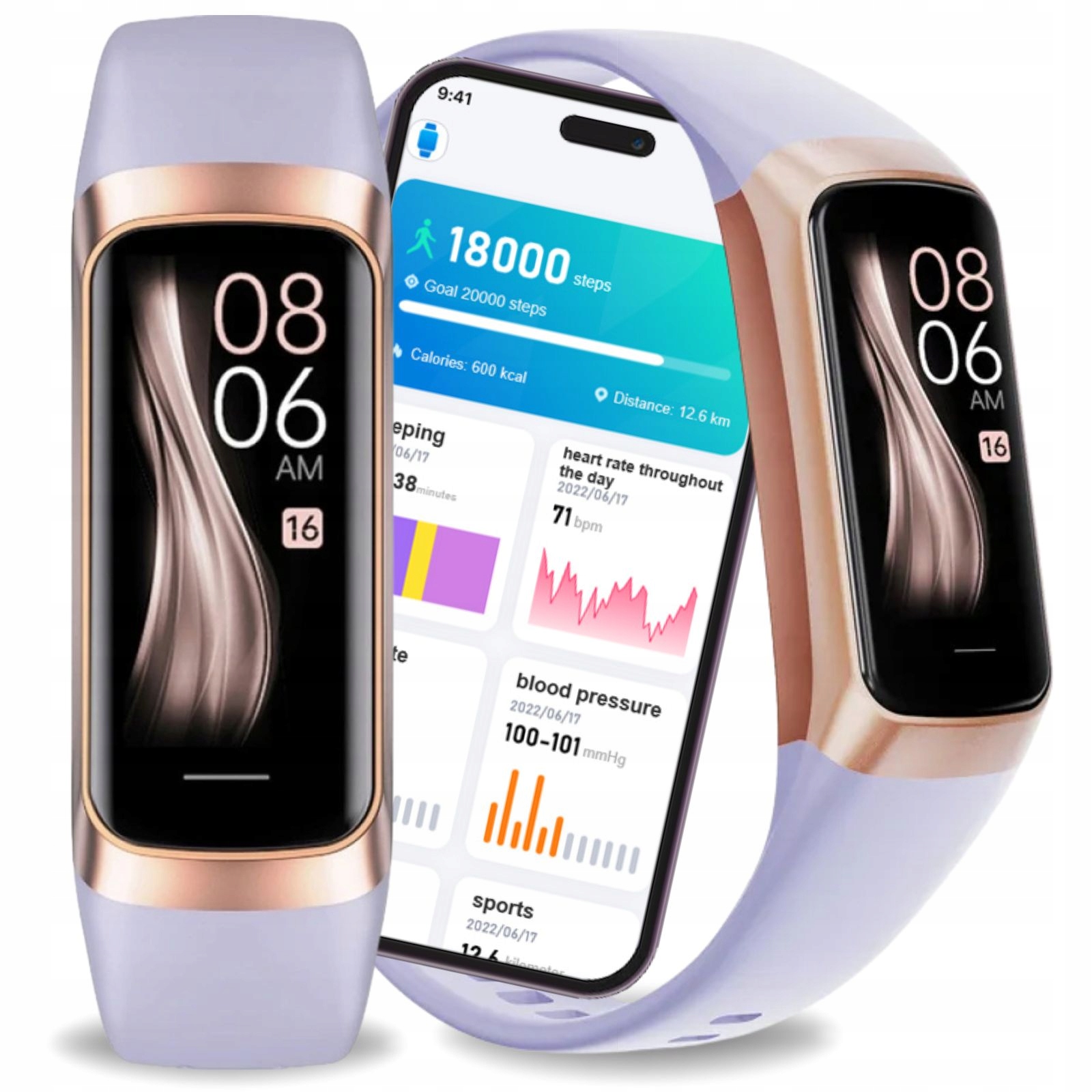 Smartband Band Okosóra Fejpánt Smart Női Karóra Watch Amoled Menü Pl