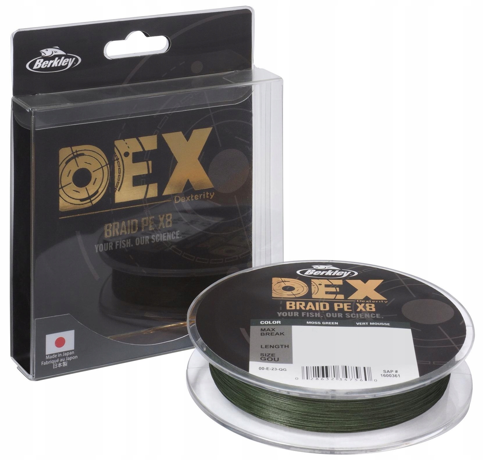 Plecionka Berkley Dex X8 Moss Green 0,06mm 150m 1600361