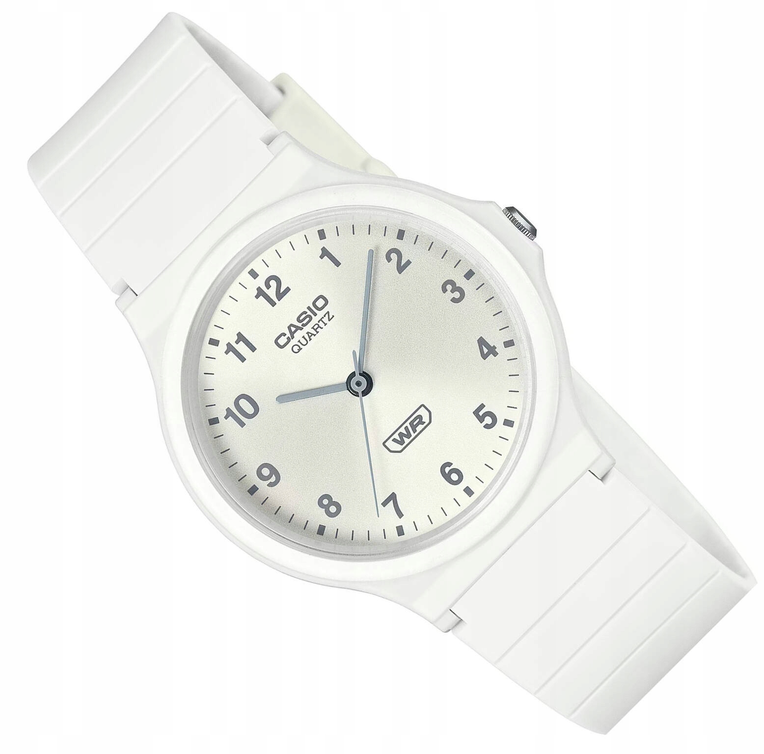 Bílé Klasické Čitelné Kulatý Hodinky Casio Pro Mládež MQ-24B-7BEF