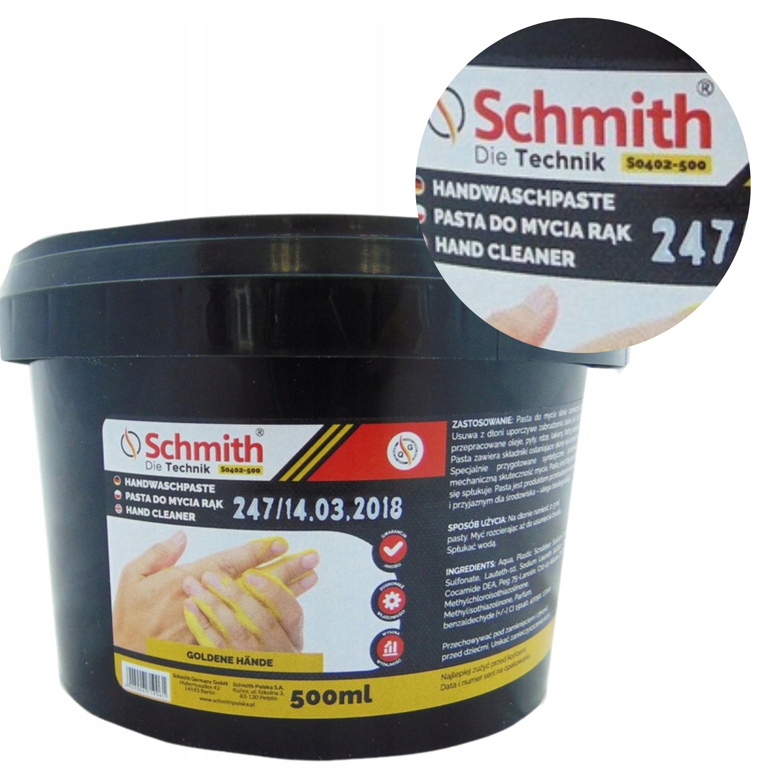 

Pasta Bhp Do Mycia Rąk 500ml Ścierniwo Schmith