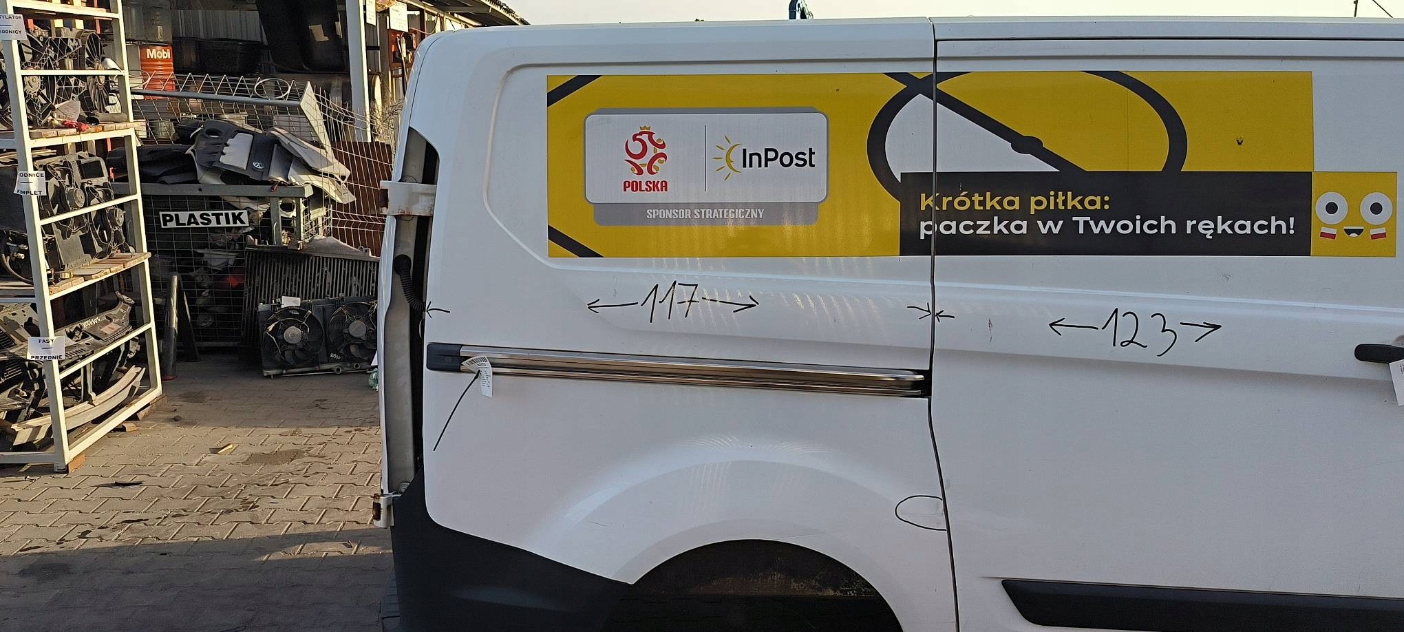 LONGHERONE parafango Destra posteriore FROZEN WHITE FORD TRANSIT CUSTOM L1H1