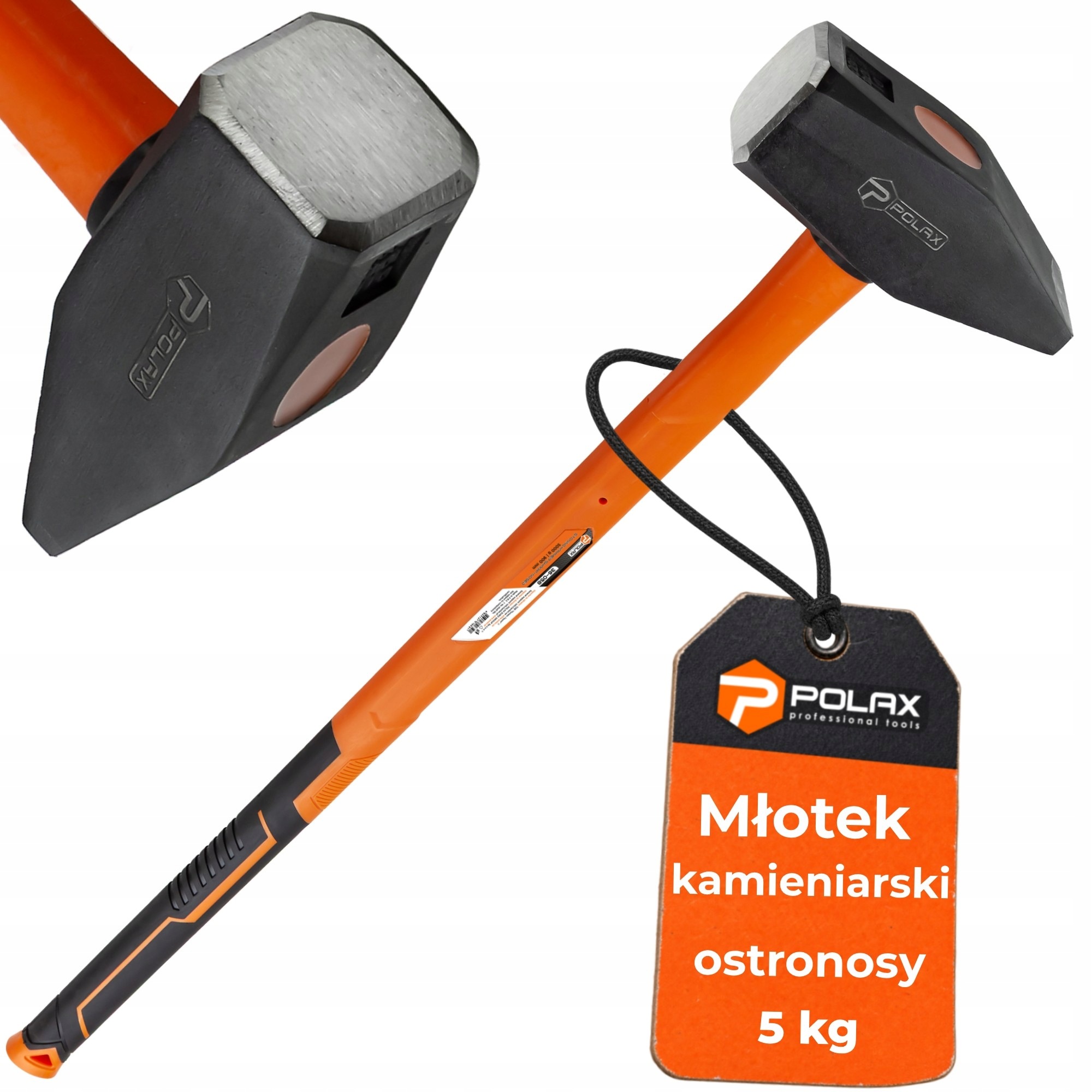 Kovářské kladivo ostronosé 5 kg špic obouch kalená násada fiberglass Polax