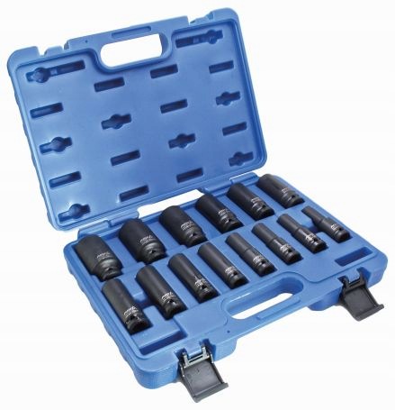 Rázové Nástavce 12-HRANNÉ Gear Lock 1/2'' Kpl 14 Kusov