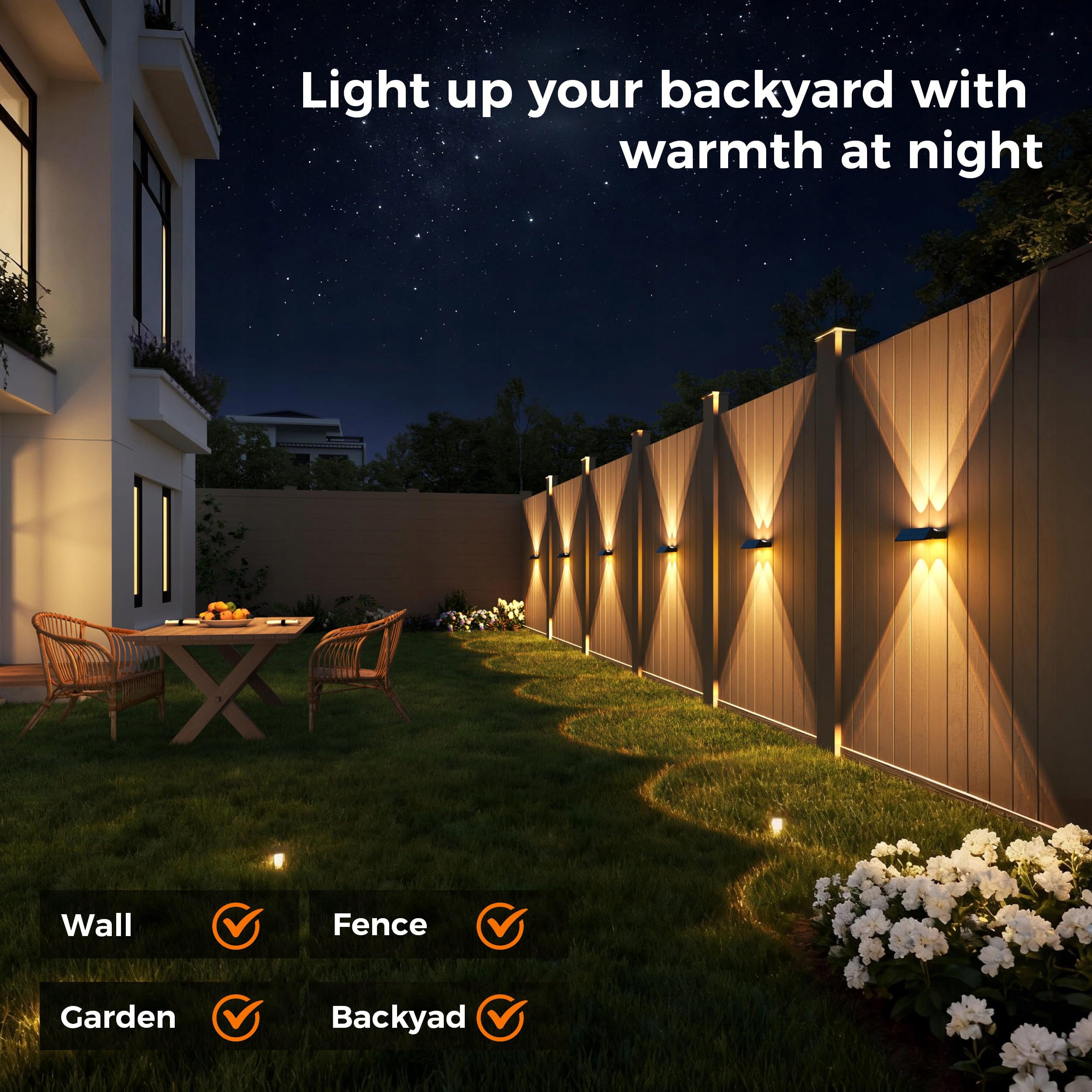 Lampy Solarne Zewnętrzne RGB do Ogrodu Tarasu Balkonu IP65 4szt SUNUNINY — miniatura 7