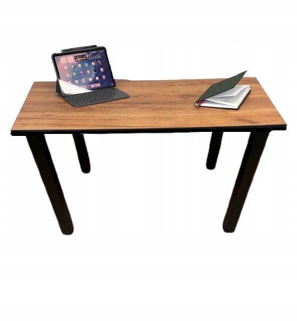 Kuchyňský Stůl 120x60x73 cm do jídelny obývacího pokoje dub craft černé boční okraje