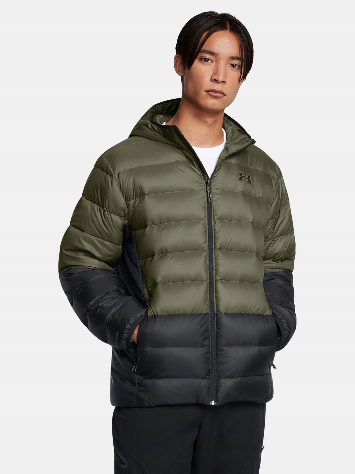 Pánská bunda Under Armour Legend Down Hooded Jacket-grn vel. L