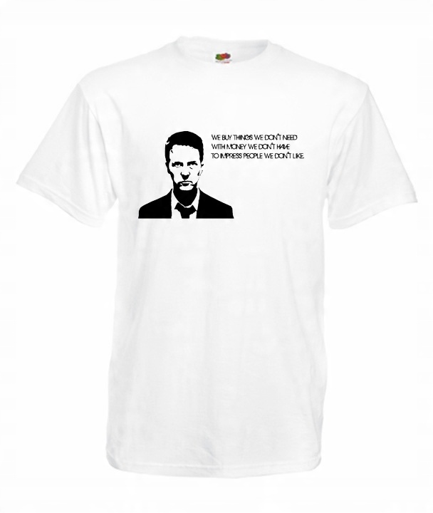

XXXL Koszulka Męska Fight Club Tyler Durden Wzory