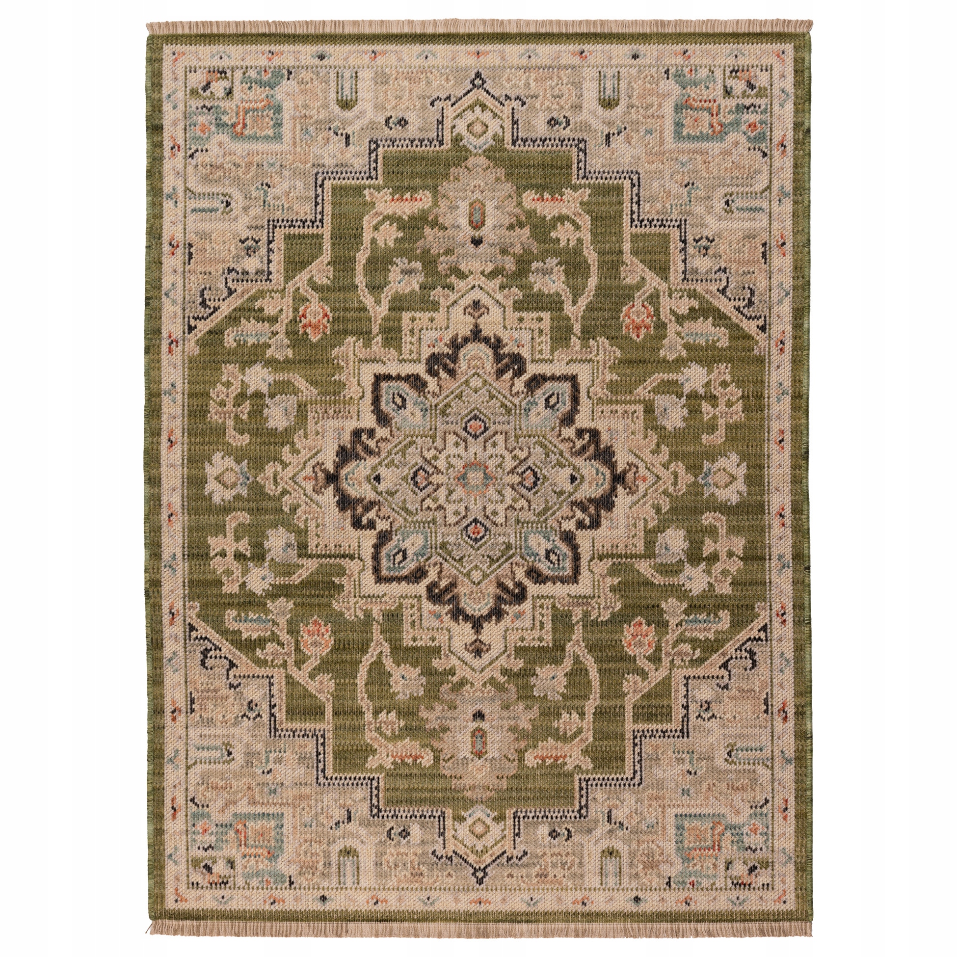 Koberec do obývačky Prírodná vlna strapce 120x168 cm Orientálny Klasický