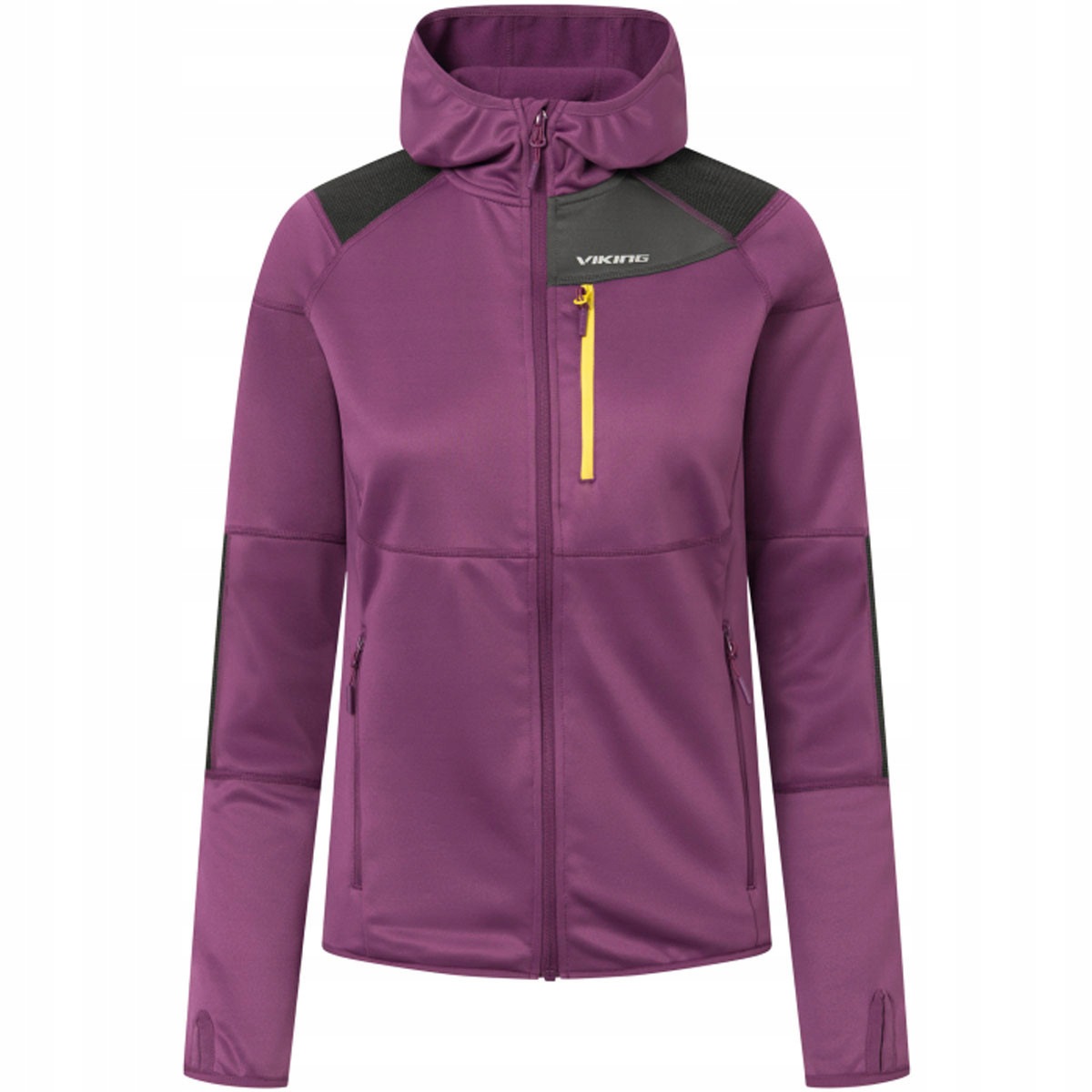 Bluza Damska Trekkingowa Viking Yosemite Rozpinana z Kapturem Fioletowa L