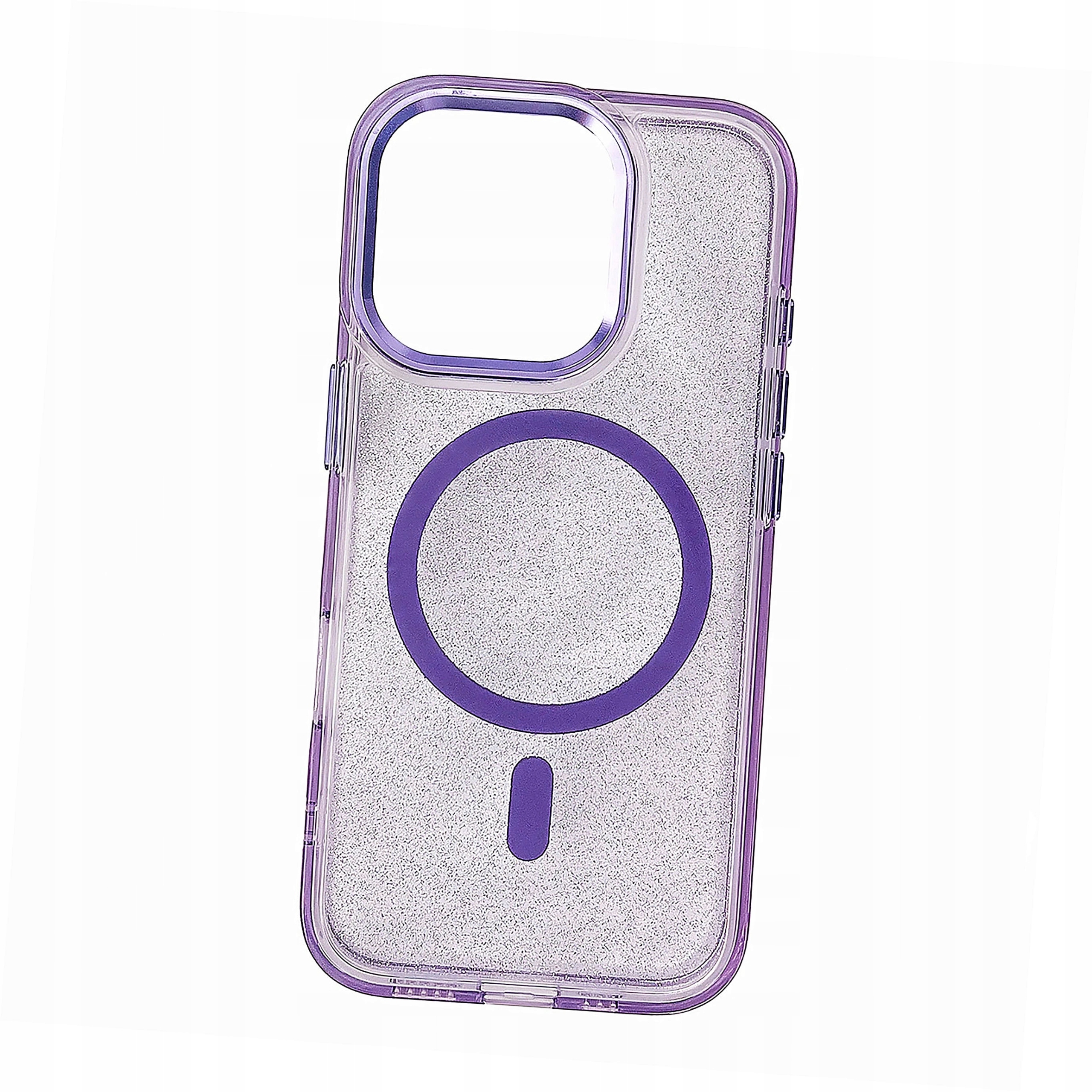 Etui plecki Glitter Case MagSafe do iPhone 16 Pro fioletowe z brokatem