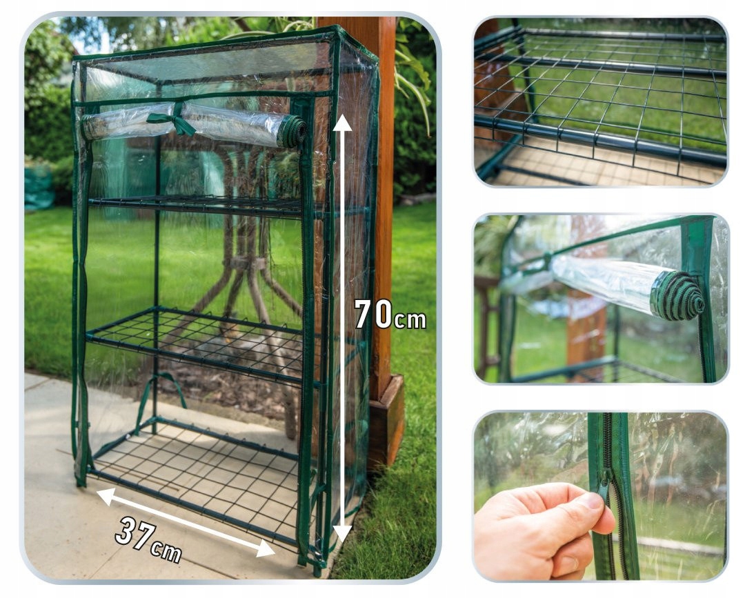 MINI SZKLARNIA TUNEL IDEALNY NA BALKON DO OGRODU OGRÓDKA 46 X 24 X 80 CM Kod producenta Szklarnia Neo Tools 0,24 x 0,46 m x 80 cm