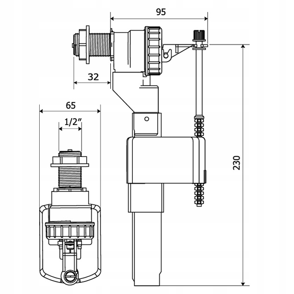 ZAWÓR NAPEŁNIAJĄCY 1/2 KK-POL Stan opakowania oryginalne
