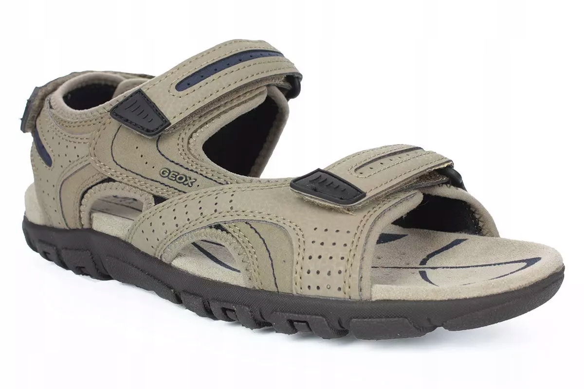 Geox pánské sandály U8224D béžová membrána v podrážce, prodyšné, R40