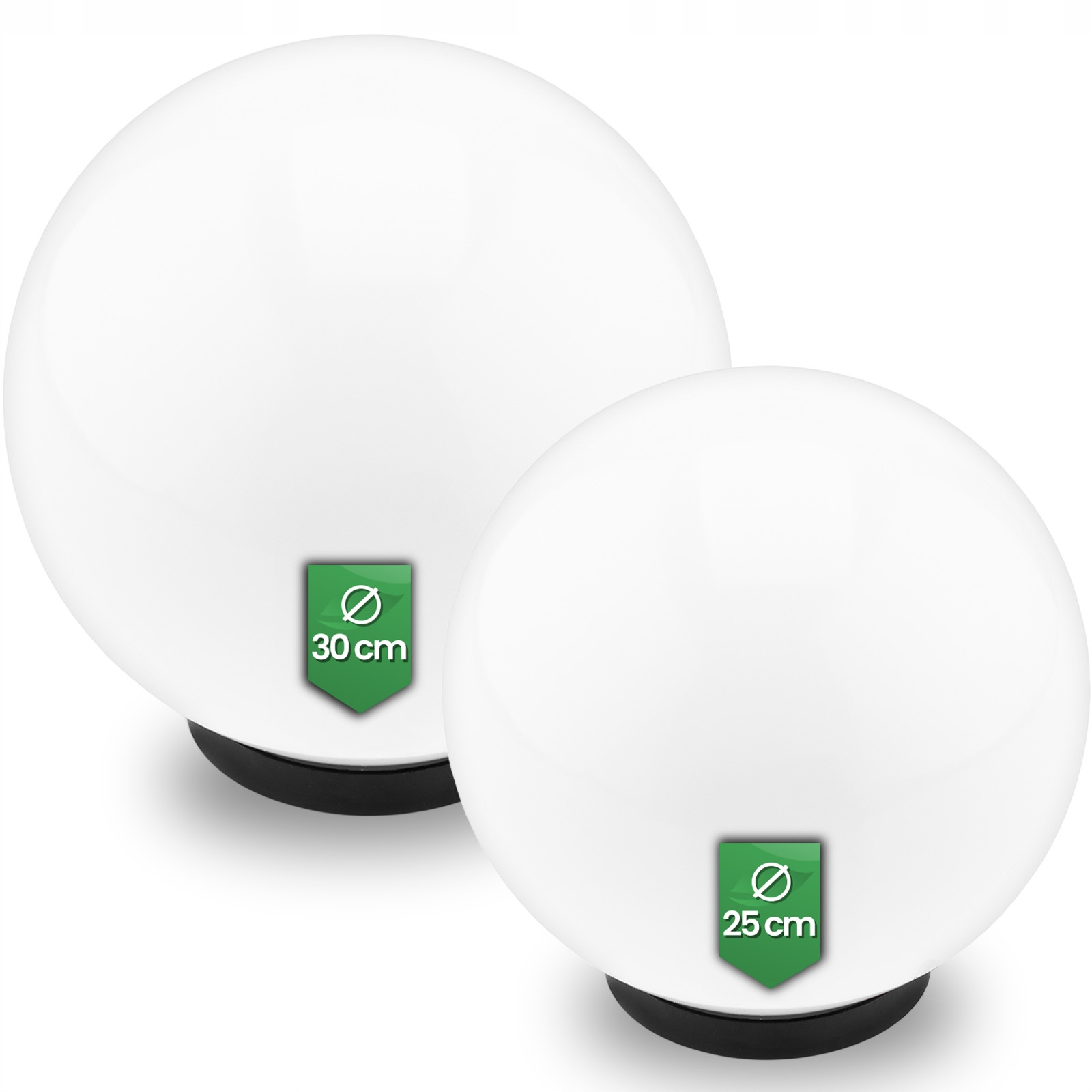 Zestaw Lampa Ogrodowa Led Kula Solarna Naziemna Ozdobna Kulka 25CM 30CM