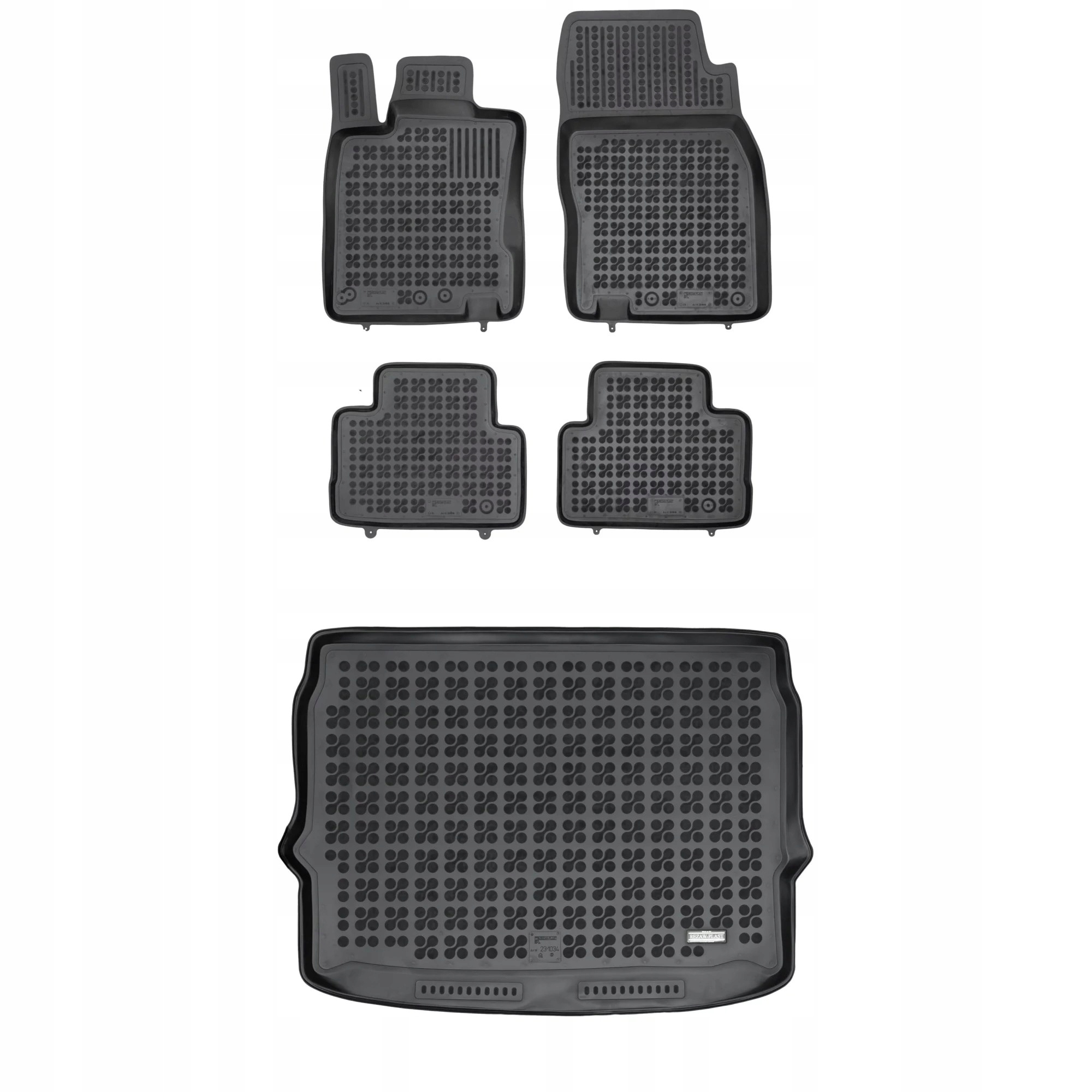 Gumová sada kobercov a rohoží Nissan Qashqai II 2014-2021 horná podlaha bag