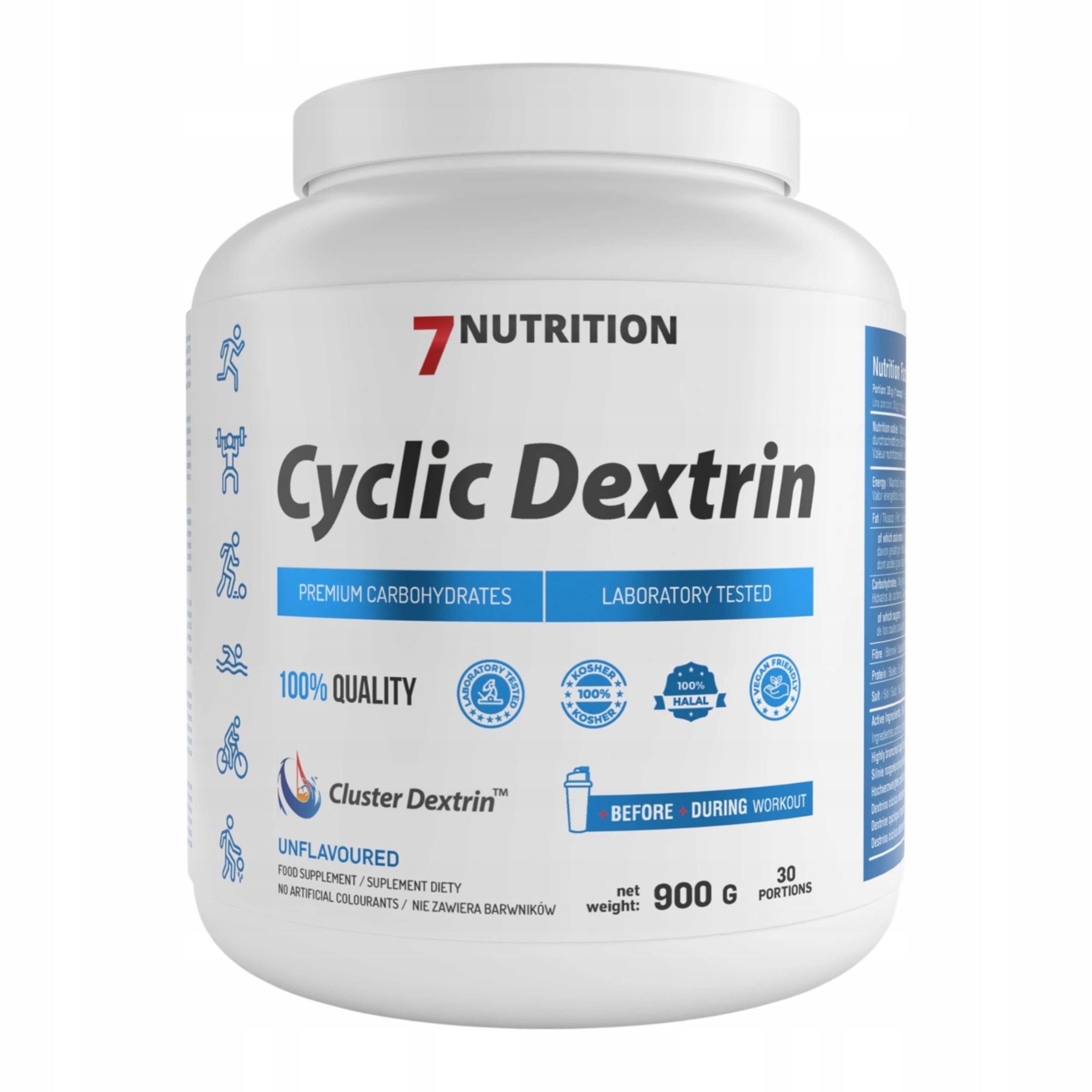Sacharidy 7 Nutrition Cyclic Dextrine 900 g Energie Carbo Příchuť Přírodní