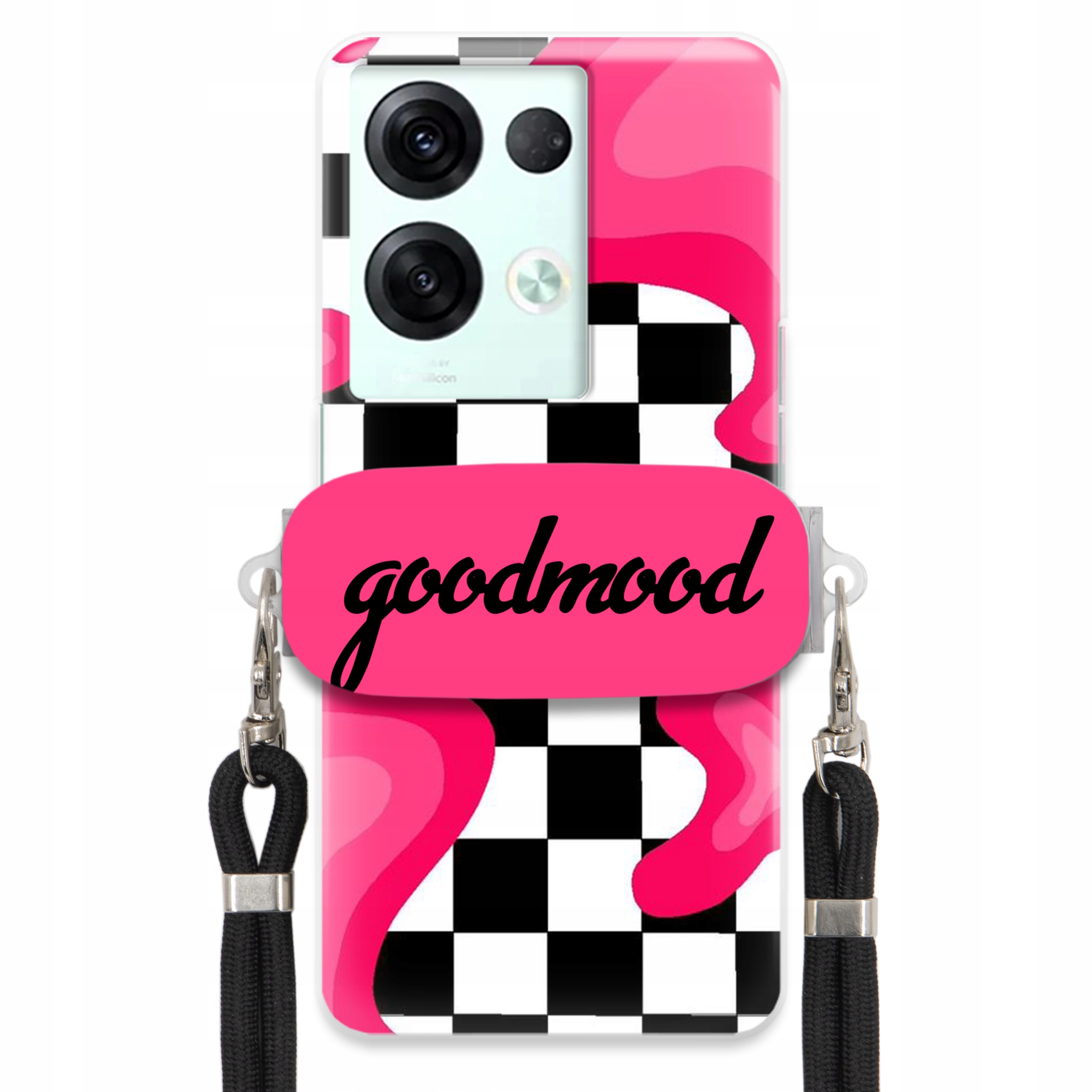 Pouzdro Pro Oppo Reno 8 5G Sada Case Držák Na Vodítko Černá For Teen Splash