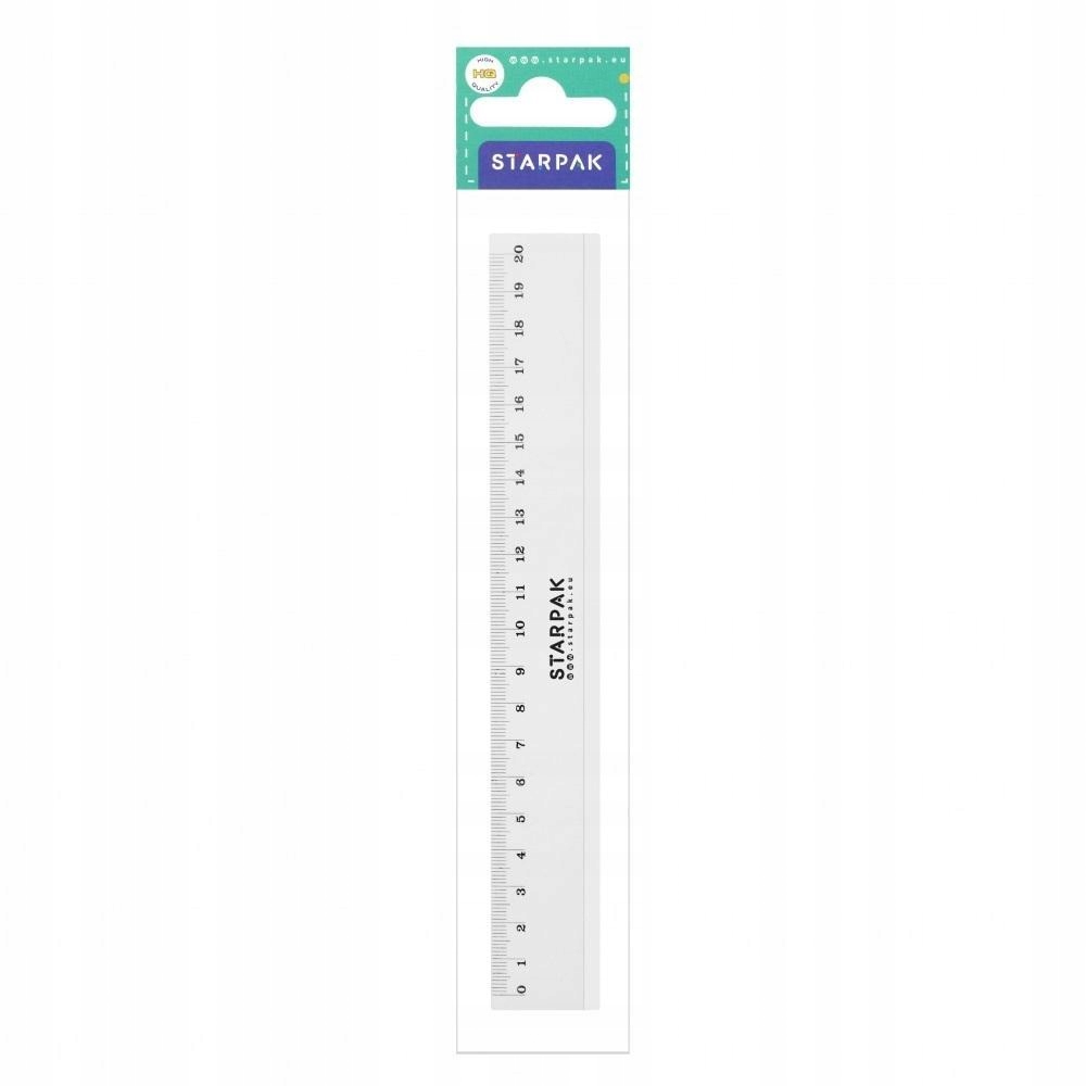 LINIJKA PLASTIKOWA 20CM STK, STARPAK