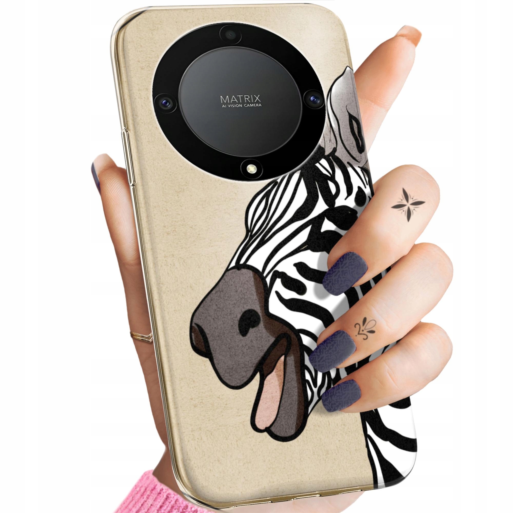 Etui Do Huawei Honor Magic 5 Lite Honor X40 5G Honor Zebra Paski