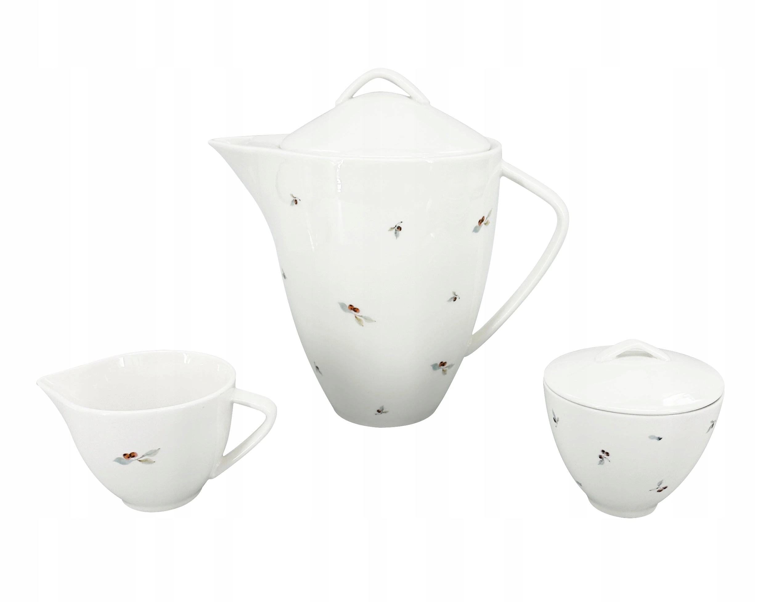 Čajová porcelánová súprava Berries (Kanvica 1600ml, mliečenka 150ml, cukorn