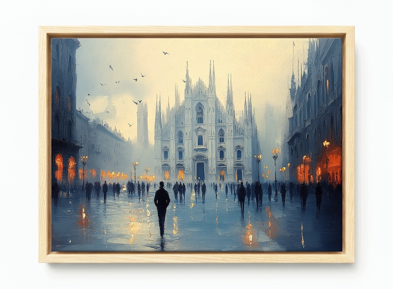 Obraz Rám Americký Box Architektura Itálie Milán Město Katedrála 60x40