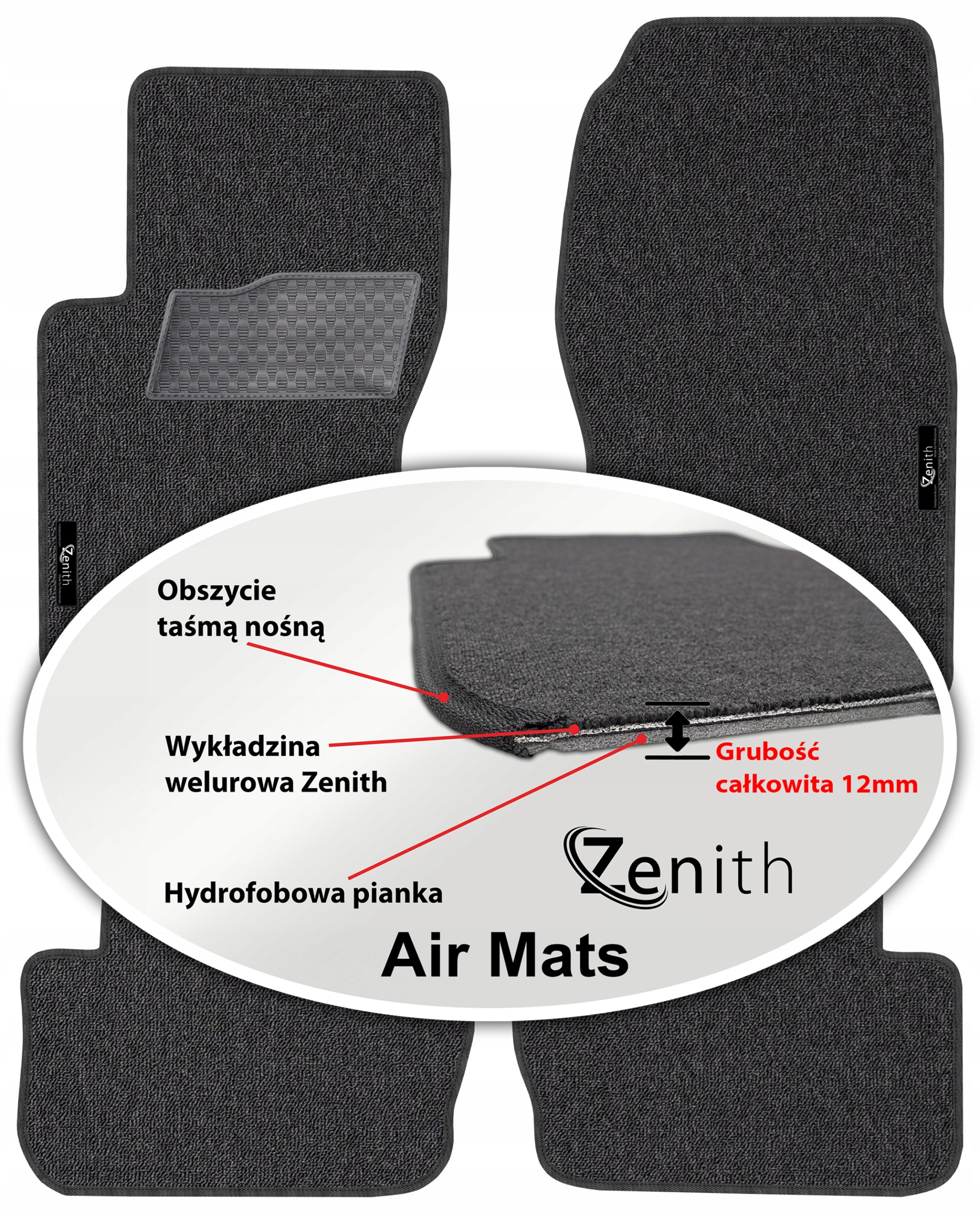 Jaguar S-Type Sd Fl 2002-2008 Velúrové koberčeky do auta Zenith Air Mats