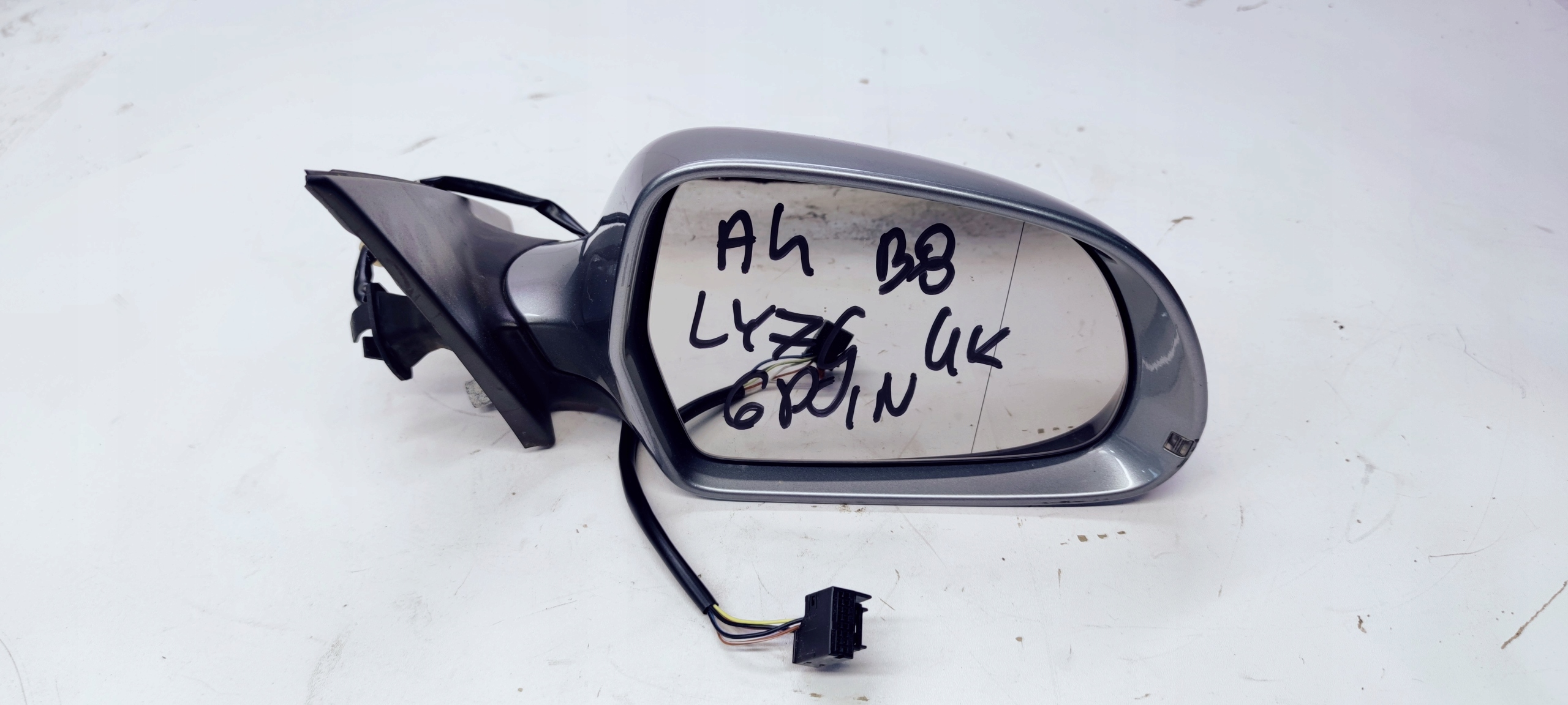 mirror right front AUDI A4 B8 LY7G UK 6 PIN
